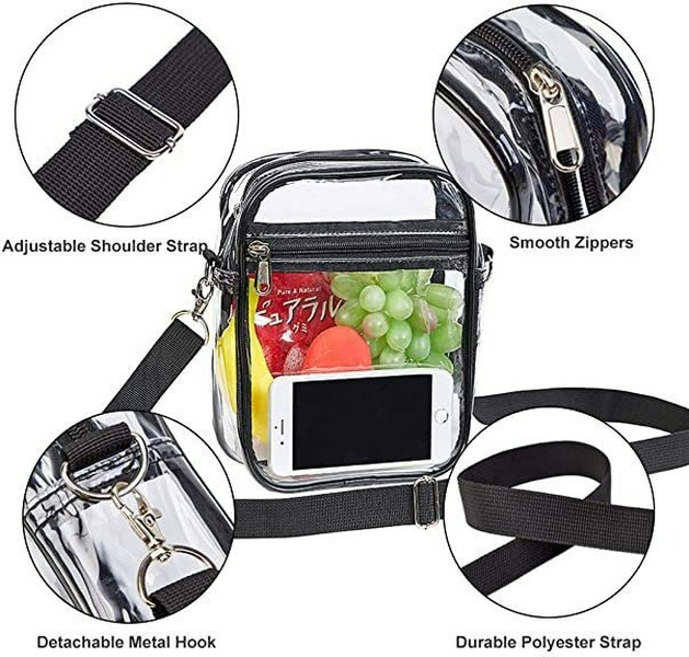 Wholesale messenger bag transparent pvc portable durable CLEAR BACKPACKS JDC-BP-Lefei003