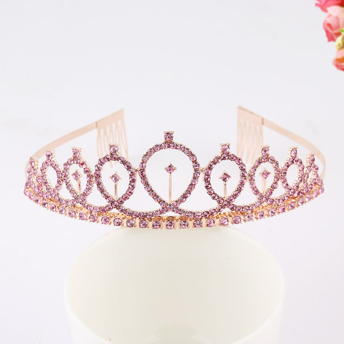 Jewelry WholesaleWholesale Birthday Crown Bridal Party Rhinestone Alloy Headband JDC-HD-YCh011 Headband 一诚 %variant_option1% %variant_option2% %variant_option3%  Factory Price JoyasDeChina Joyas De China