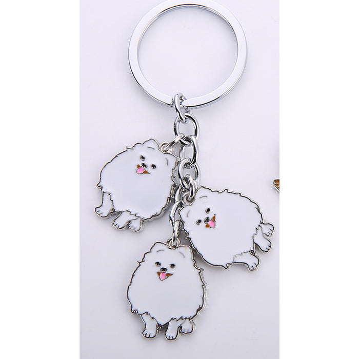 Wholesale Keychains For Backpacks Zinc Alloy Pet Dog Keychain MOQ≥2 JDC-KC-ChangZ001