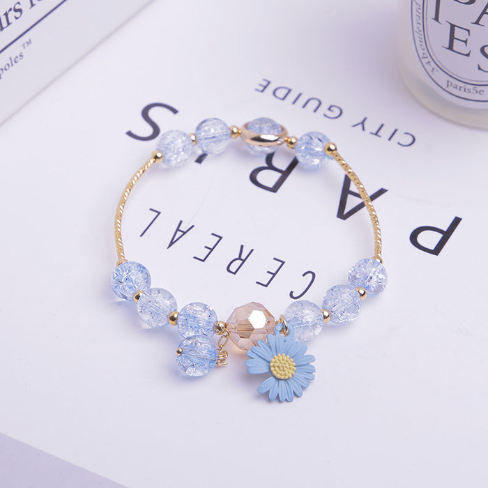 Wholesale small daisy small fresh schoolgirl flower bracelet JDC-BT-LiM005