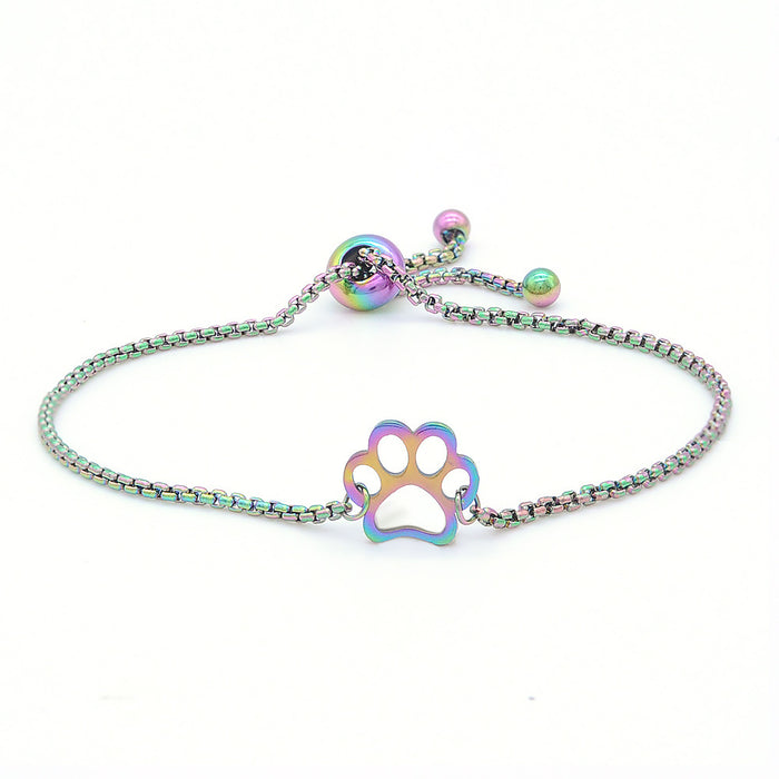 Wholesale Colorful Titanium Steel Dog Claw Bracelet Women Stainless Steel Jewelry MOQ≥2 JDC-BT-RanZ002