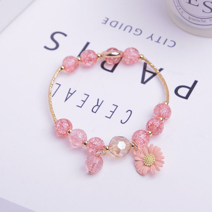 Wholesale small daisy small fresh schoolgirl flower bracelet JDC-BT-LiM005