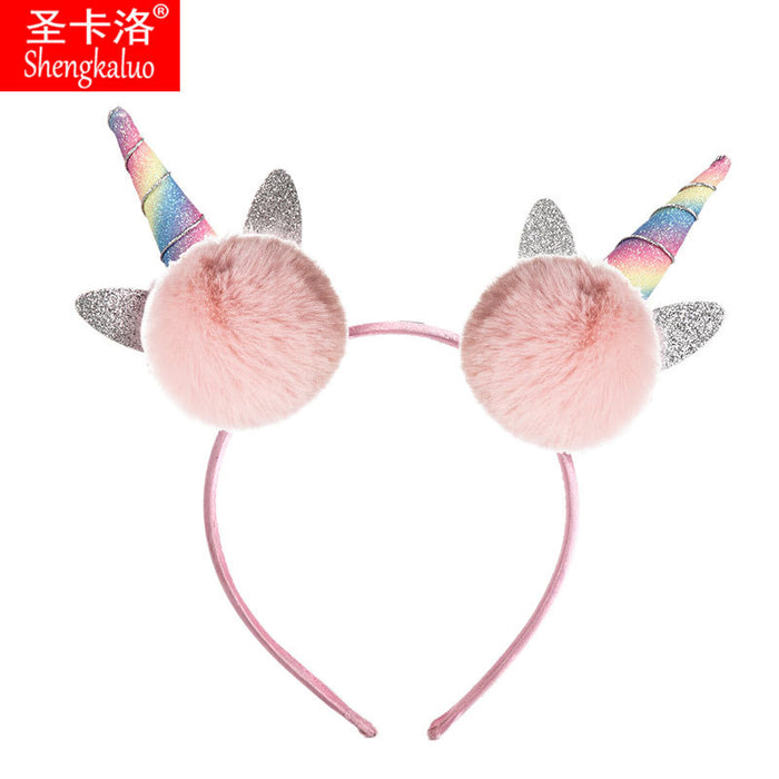 Wholesale Headband Halloween Christmas Headwear Unicorn Cat Ears MOQ≥2 JDC-HD-PRY005