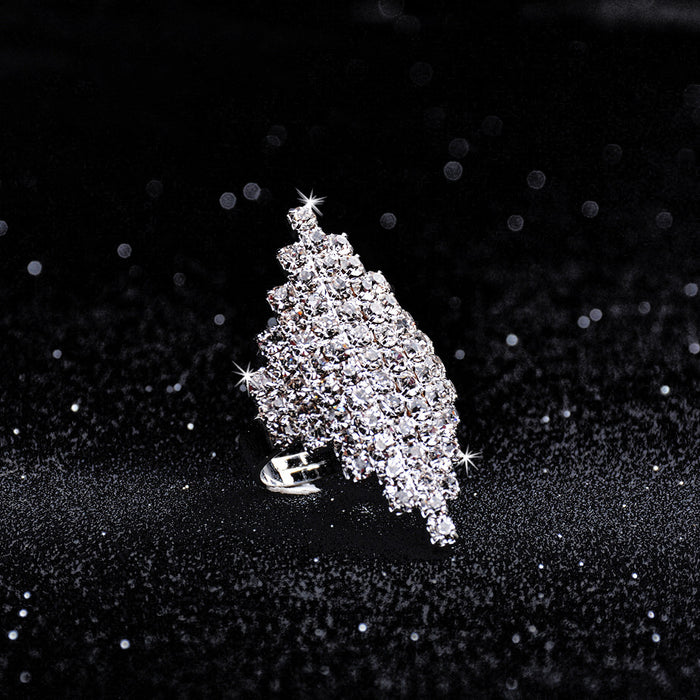 Wholesale Rings Metal Diamond Ring Bridal Wedding Dress Accessories MOQ≥3 JDC-RS-BiS001