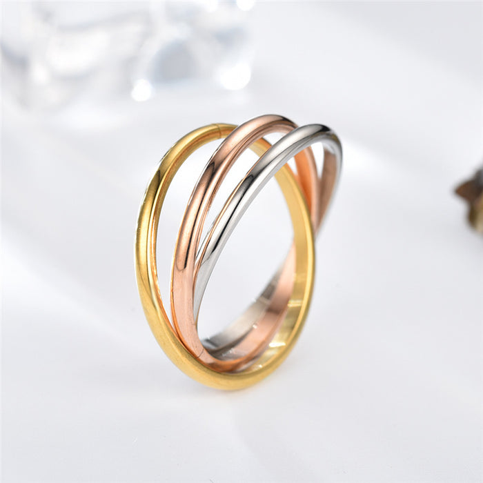 Jewelry WholesaleWholesale Titanium Steel Couple Rings JDC-RS-JiYu002 Rings 翼语 %variant_option1% %variant_option2% %variant_option3%  Factory Price JoyasDeChina Joyas De China