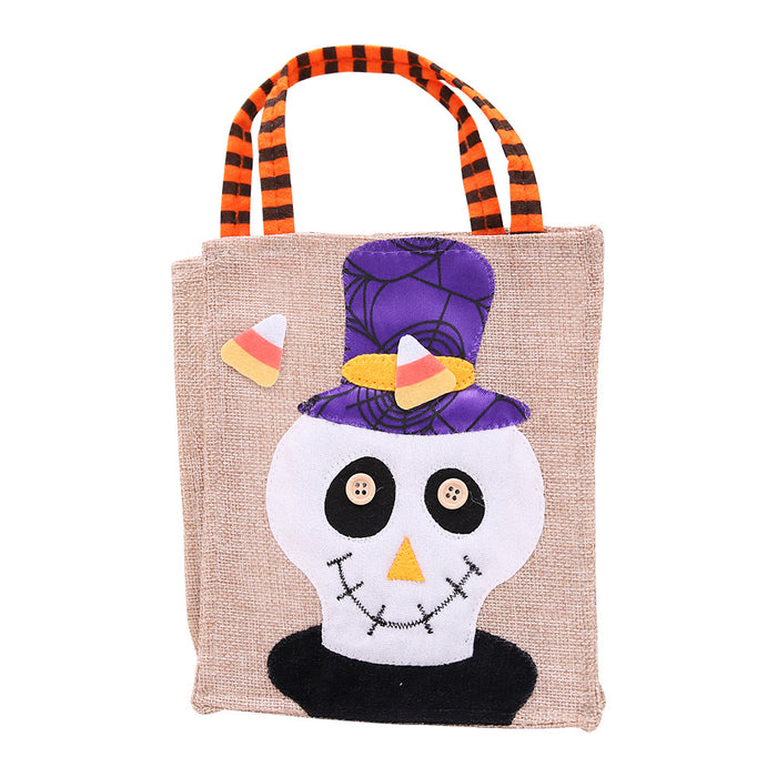 Wholesale Jewelry Wrapping Cloth Halloween Cartoon Pumpkin Witch Gift Bag JDC-JP-HB002