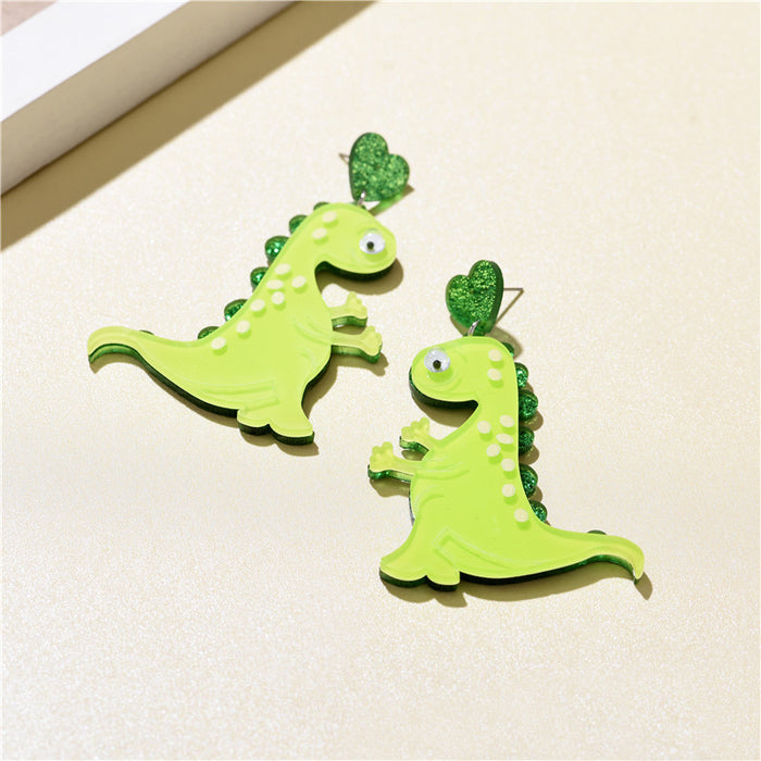 Wholesale Bracelet Acrylic Cartoon Green Dinosaur MQO≥2 JDC-ES-ganl040