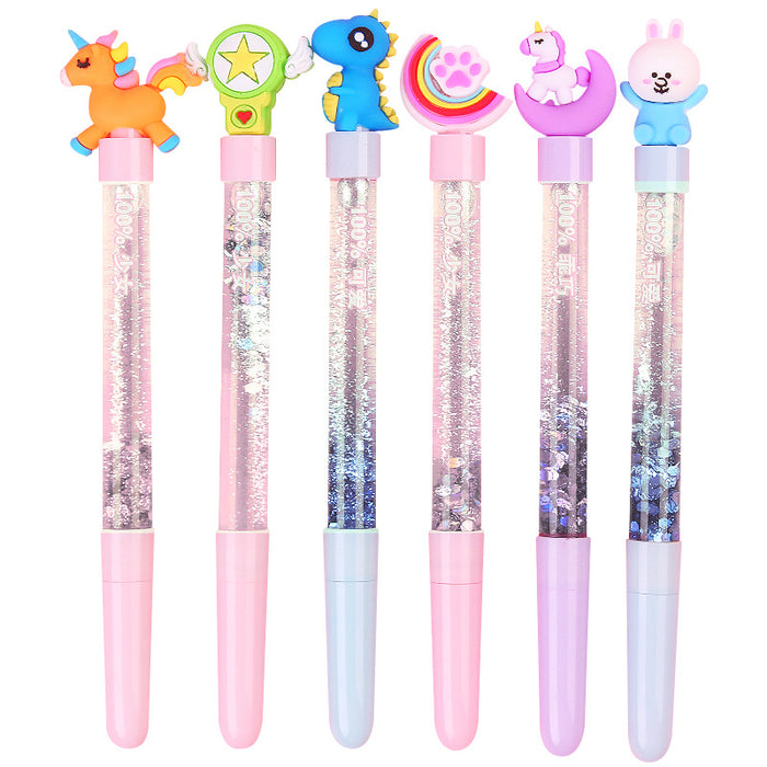 Wholesale Ballpoint Pen Quicksand Creative Magic Colorful Unicorn random MOQ≥2 JDC-BP-LGT001