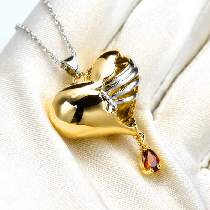 Wholesale Necklace Alloy Creative Heart Hollow Love Heart JDC-NE-MTu006