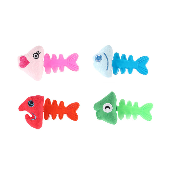 Wholesale pet cat toy funny cat bell puppet fish soft glue JDC-PT-YiMi005