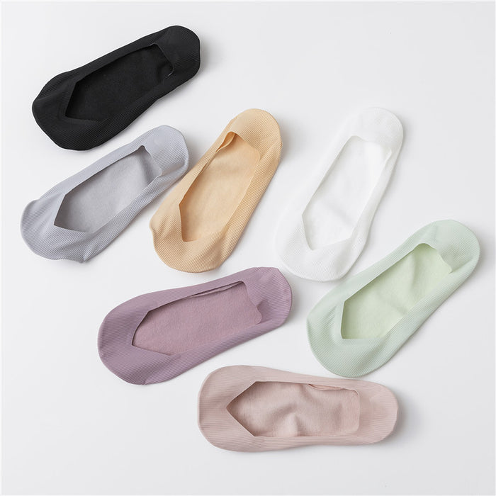 Wholesale summer new women's socks V-shaped shallow mouth ice silk invisible socks JDC-SK-JXin005