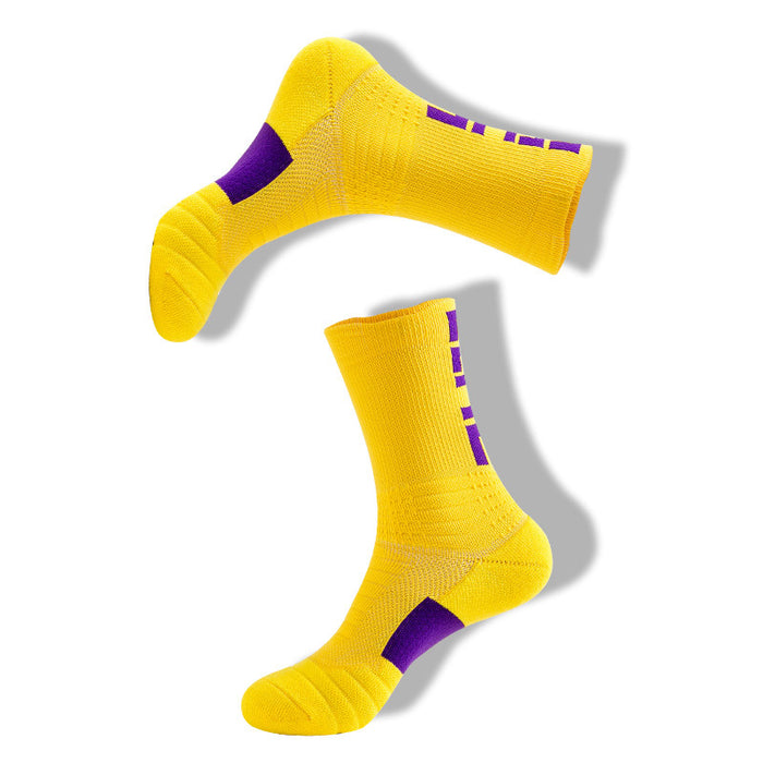 Wholesale basketball socks men's thickened mid-tube professional JDC-SK-ManP007