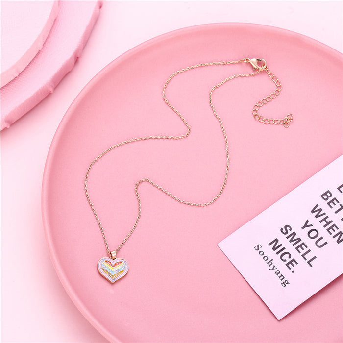 Wholesale Necklace Alloy Ceramic Children Heart Shape Smiley Set Pendant Changeable JDC-NE-ZhuoM002