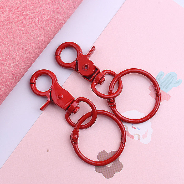 Wholesale Color Zinc Alloy Painted Round Keychain DIY Accessories JDC-KC-ZYing005