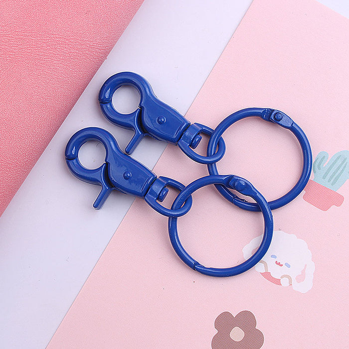 Wholesale Color Zinc Alloy Painted Round Keychain DIY Accessories JDC-KC-ZYing005