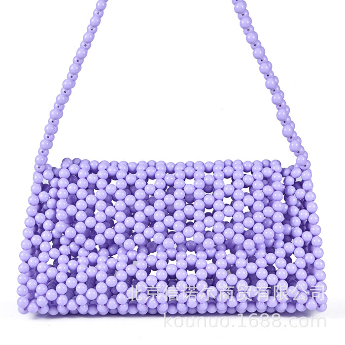 Wholesale Pearl Bag DIY Hand Beaded Bag Acrylic Handbag JDC-HB-Xinnuo001