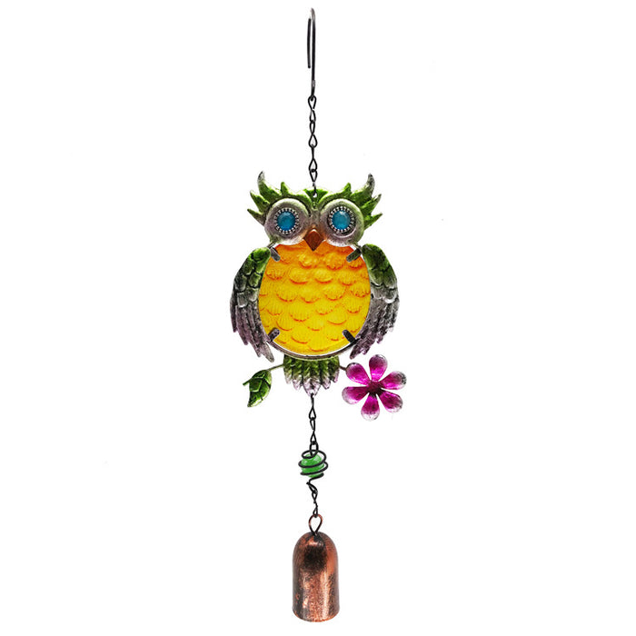 Wholesale Dream Catcher Metal Glass Painted Owl Ornament MOQ≥2 JDC-DC-ZYang002