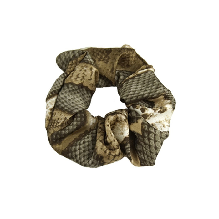 Wholesale Hair Scrunchies Satin Snake Leopard Animal Pattern MOQ≥2 JDC-HS-HMXS007