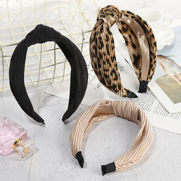 Wholesale velvet elastic headband knotted JDC-HD-YYang015