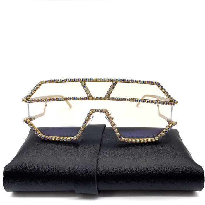 Wholesale PC Lens Diamond Sunglasses (F) MOQ≥2 JDC-SG-GuiM014