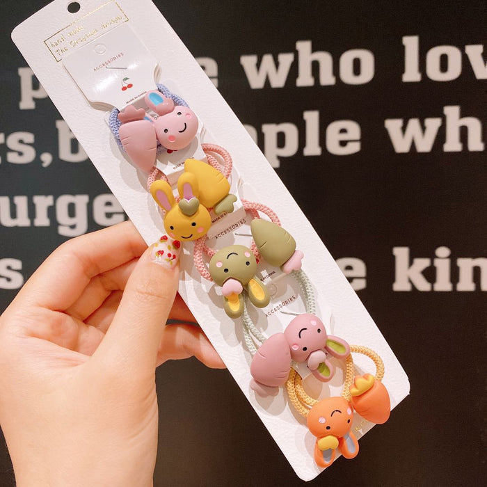 Wholesale cartoon rubber band baby head rope for girls JDC-HS-XiY009