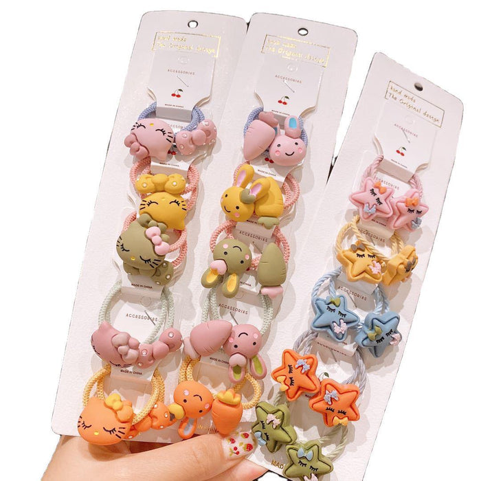 Wholesale cartoon rubber band baby head rope for girls JDC-HS-XiY009