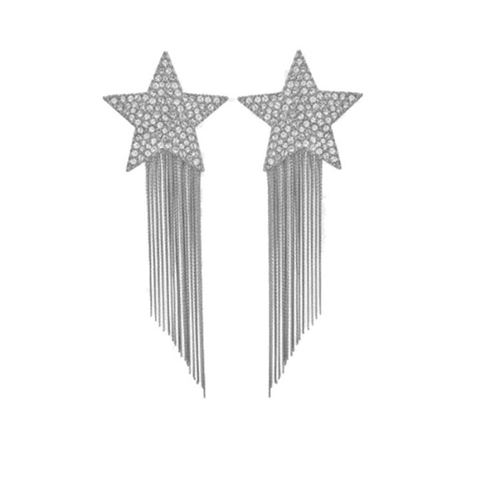 Wholesale Pentagram Tassel Earrings Long Section JDC-ES-PREMNT003