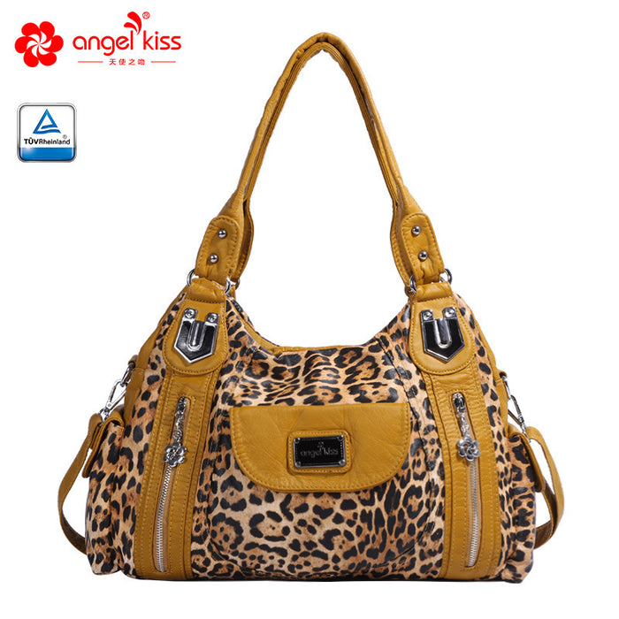Wholesale Shoulder Bag PU Leopard Print Large Capacity Portable Diagonal Cross JDC-SD-TSZW002