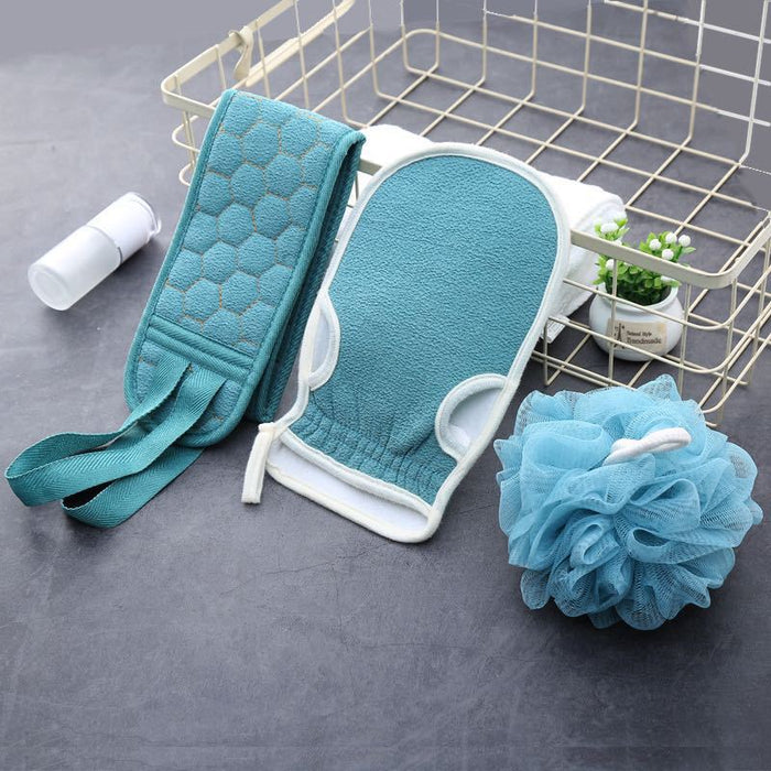 Wholesale Plant Fiber Bath Flower Pull Back Strip Bath Towel Set MOQ≥2 JDC-BTL-QingC001