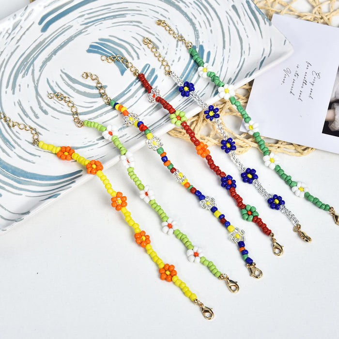 Jewelry WholesaleWholesale rice beads daisy colorful bead bracelet JDC-BT-LiX007 Bracelet 利兴 %variant_option1% %variant_option2% %variant_option3%  Factory Price JoyasDeChina Joyas De China
