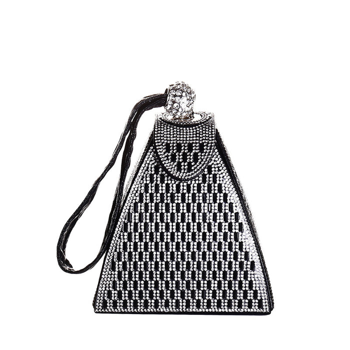 Wholesale rhinestone evening bag handbag bling personality triangle JDC-HB-WangC003