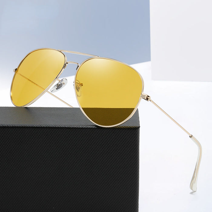 Wholesale PC Polarized Night Vision Sunglasses Aviator Sunglasses MOQ≥2 JDC-SG-ZhiT004