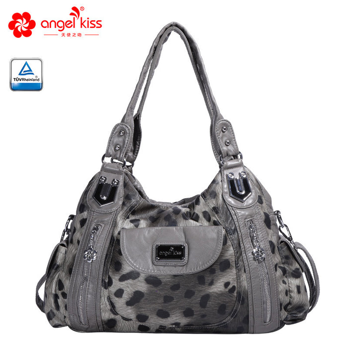 Wholesale Shoulder Bag PU Leopard Print Large Capacity Portable Diagonal Cross JDC-SD-TSZW002