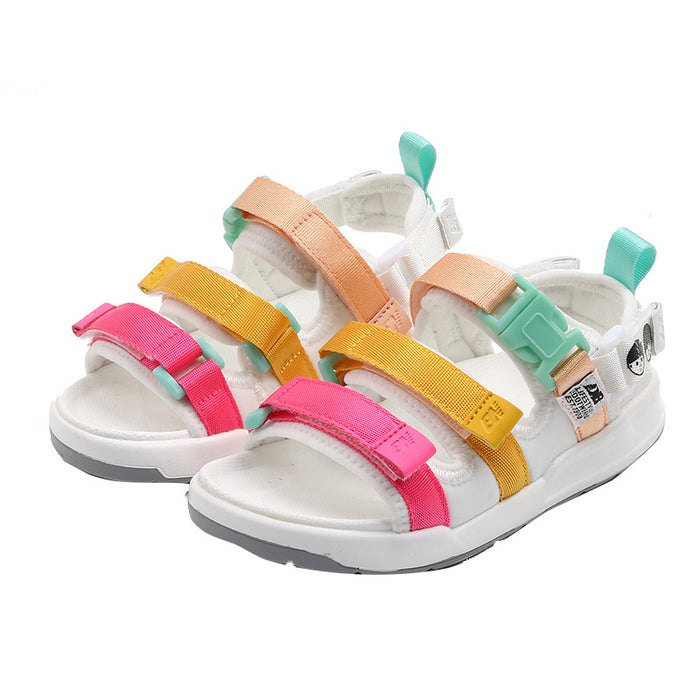Sandalias para niños al por mayor Zapatos de playa de verano sandalias de cintas de color MOQ≥5 JDC-SD-MXM001