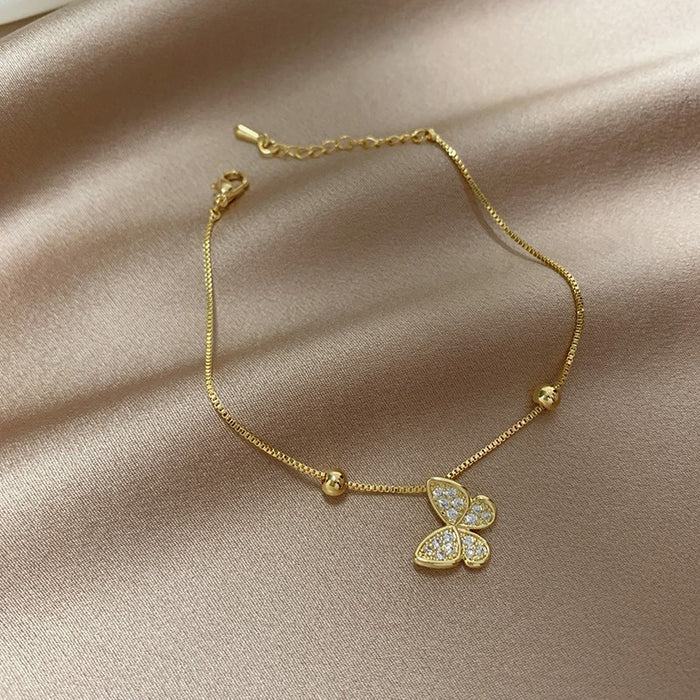 Wholesale Real Gold Electroplating Butterfly Bracelet Simple Super Fairy JDC-BT-LuoS004