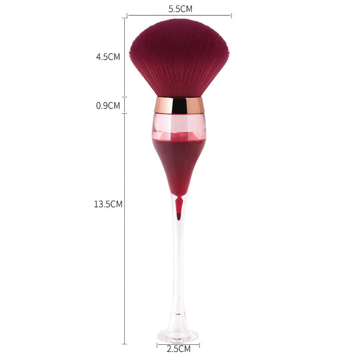 Clair de nylon en gros Nylon Verre à vin rouge Brosse de maquillage MOQ ≥3 JDC-MB-USN002