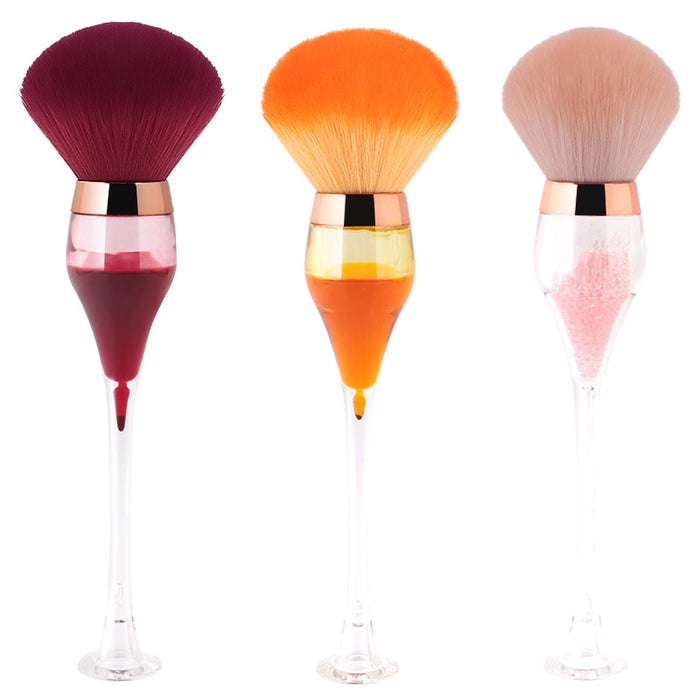 Cepillo de maquillaje de vaso de vaso de vino tinto de fibra de nylon al por mayor MOQ≥3 JDC-MB-ASN002