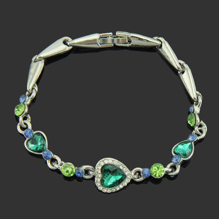 Wholesale Bracelet Alloy Rhinestone Heart of the Ocean JDC-BT-ShangH003