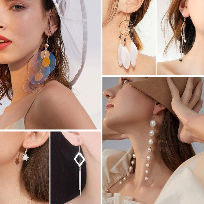 Wholesale 200pc silver plated ear hooks DIY handmade earrings earrings material JDC-ES-Youni001