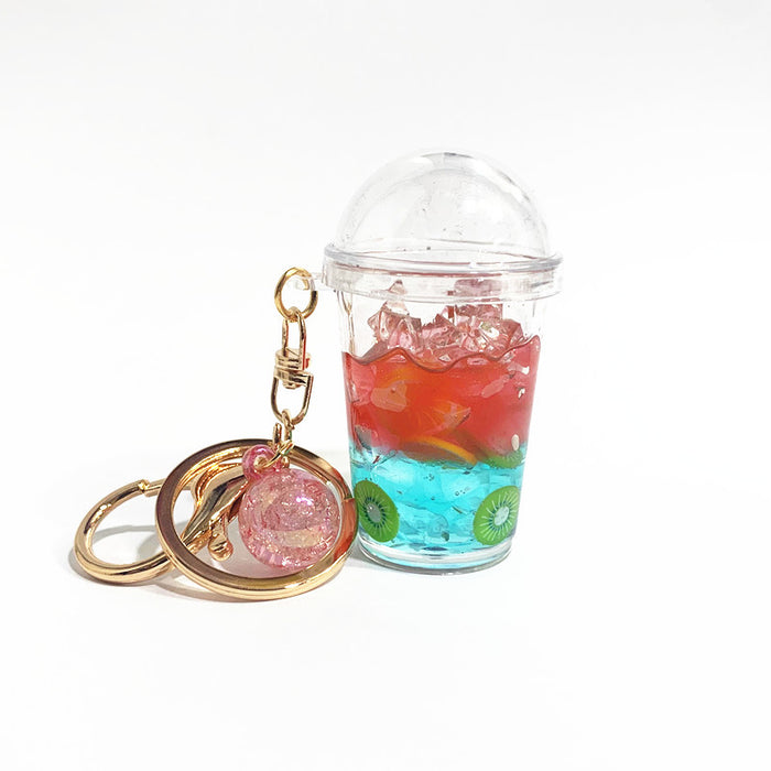 Wholesale Keychains For Backpacks Simulation Ice Cream Bag Ornament Ice Cup Car Key Chain MOQ≥2 JDC-KC-DMF015