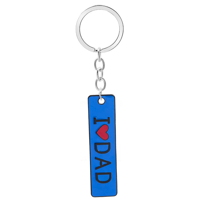 Wholesale Double Sided Lettering Father's Day Gift Long Tag Keychain JDC-KC-ZJ011