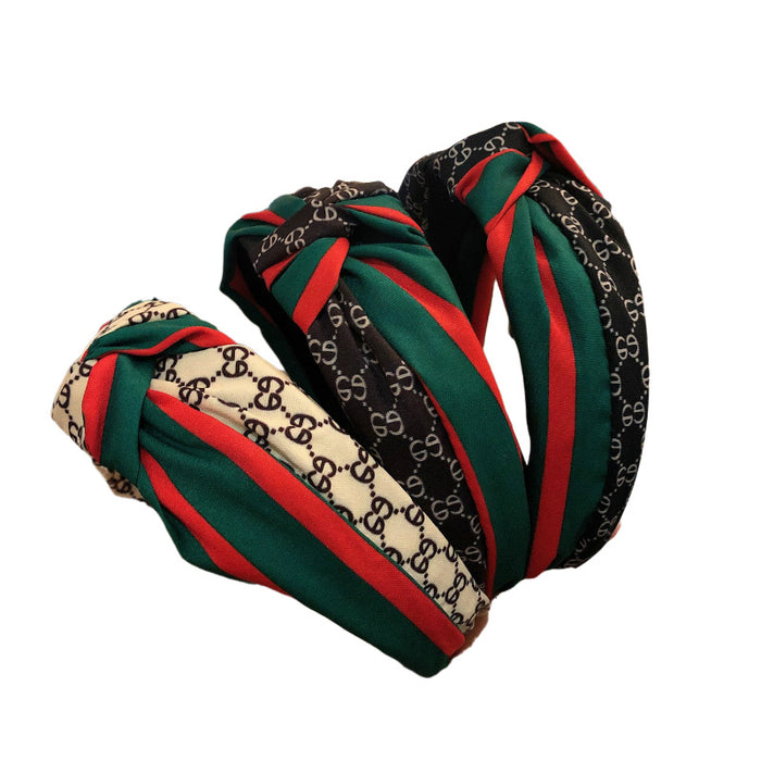 Wholesale knotted headband wide side headband hairpin color hairband JDC-HD-Kuhua005