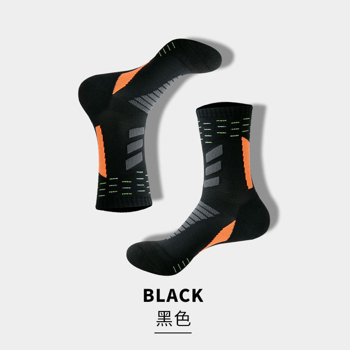 Calcetines deportivos al por mayor calcetines de baloncesto calcetines de baloncesto transpirable que absorbe el tubo mediano JDC-SK-MANP006