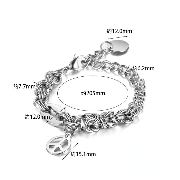 Jewelry WholesaleWholesale Stitching Titanium Steel Bracelet JDC-BT-Yixin015 Bracelet 壹芯 %variant_option1% %variant_option2% %variant_option3%  Factory Price JoyasDeChina Joyas De China