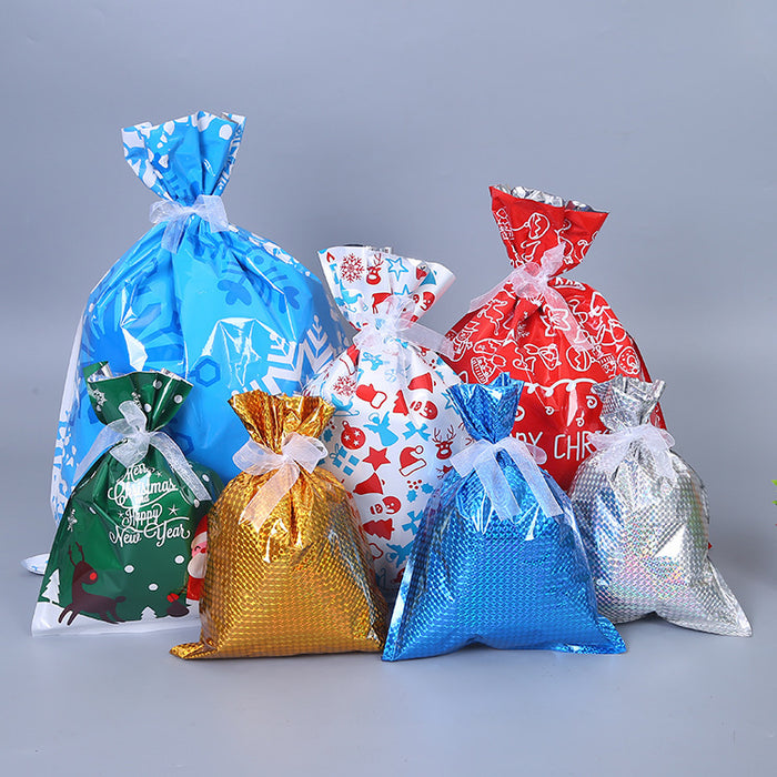 Wholesale Gift Bag Plastic Christmas Drawstring Mouth Candy Bag MOQ≥2 JDC-GB-Shenao002
