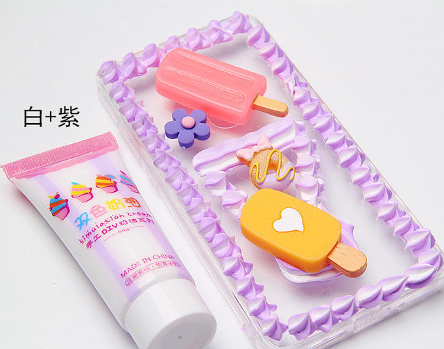 Wholesale Cream Glue DIY Phone Case Material MOQ≥2 JDC-DIY-miaobei006