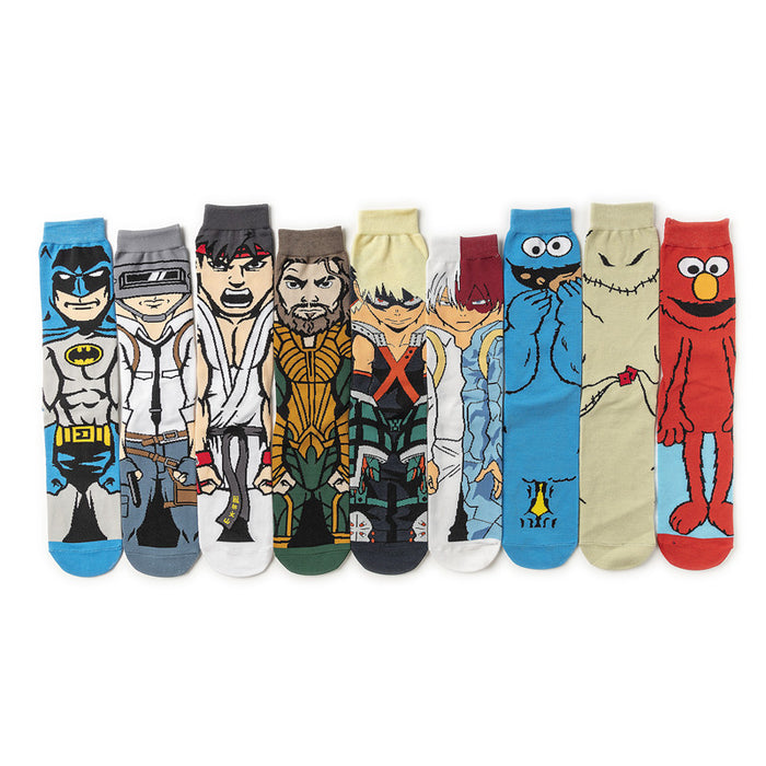 Calcetines al por mayor Cartoon medianas y largos calcetines de personalidad de skateboard (M) JDC-SK-Huihe010