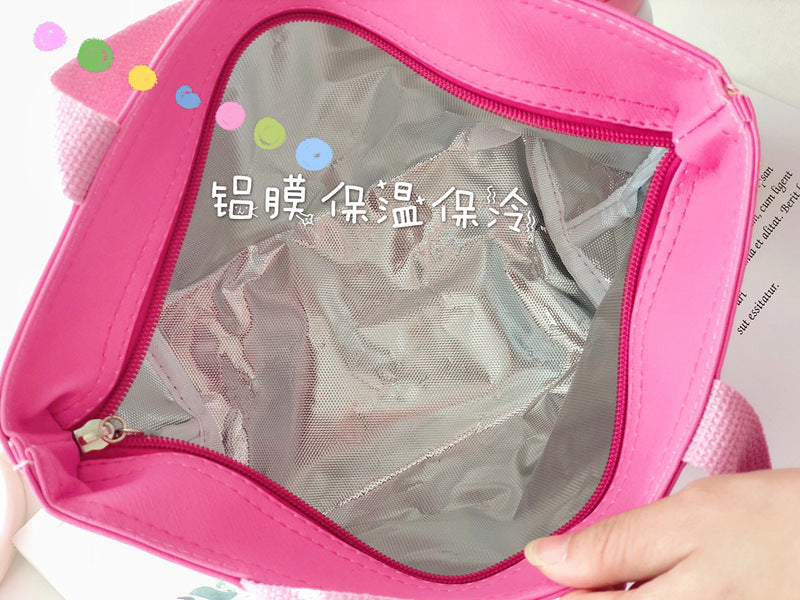 Wholesale Cartoon PU Leather Portable Insulation Bag MOQ≥3 (M) JDC-IBG-KaMeng001