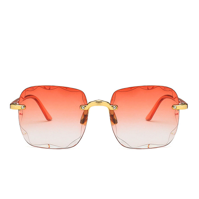 Wholesale Square Sunglasses Cut Edge Rimless JDC-SG-KD175