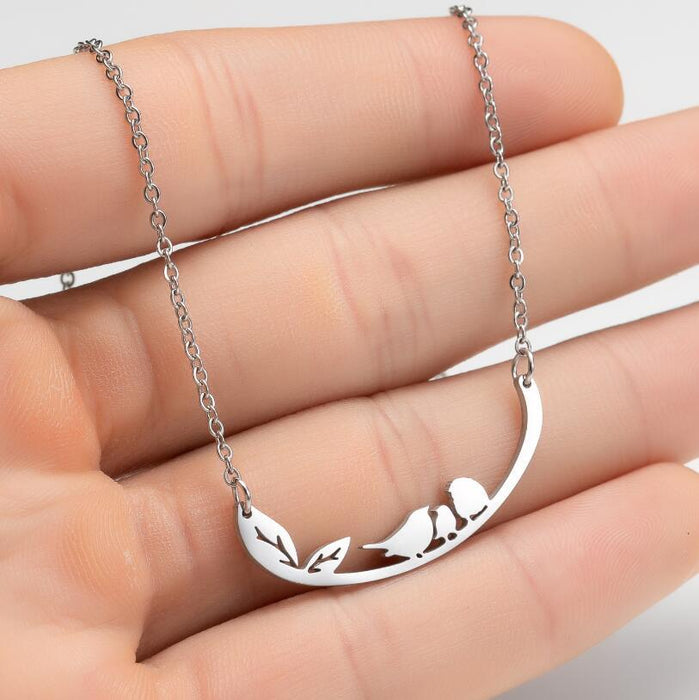 Wholesale necklace female niche design sense stainless steel small animal JDC-NE-GSJS003